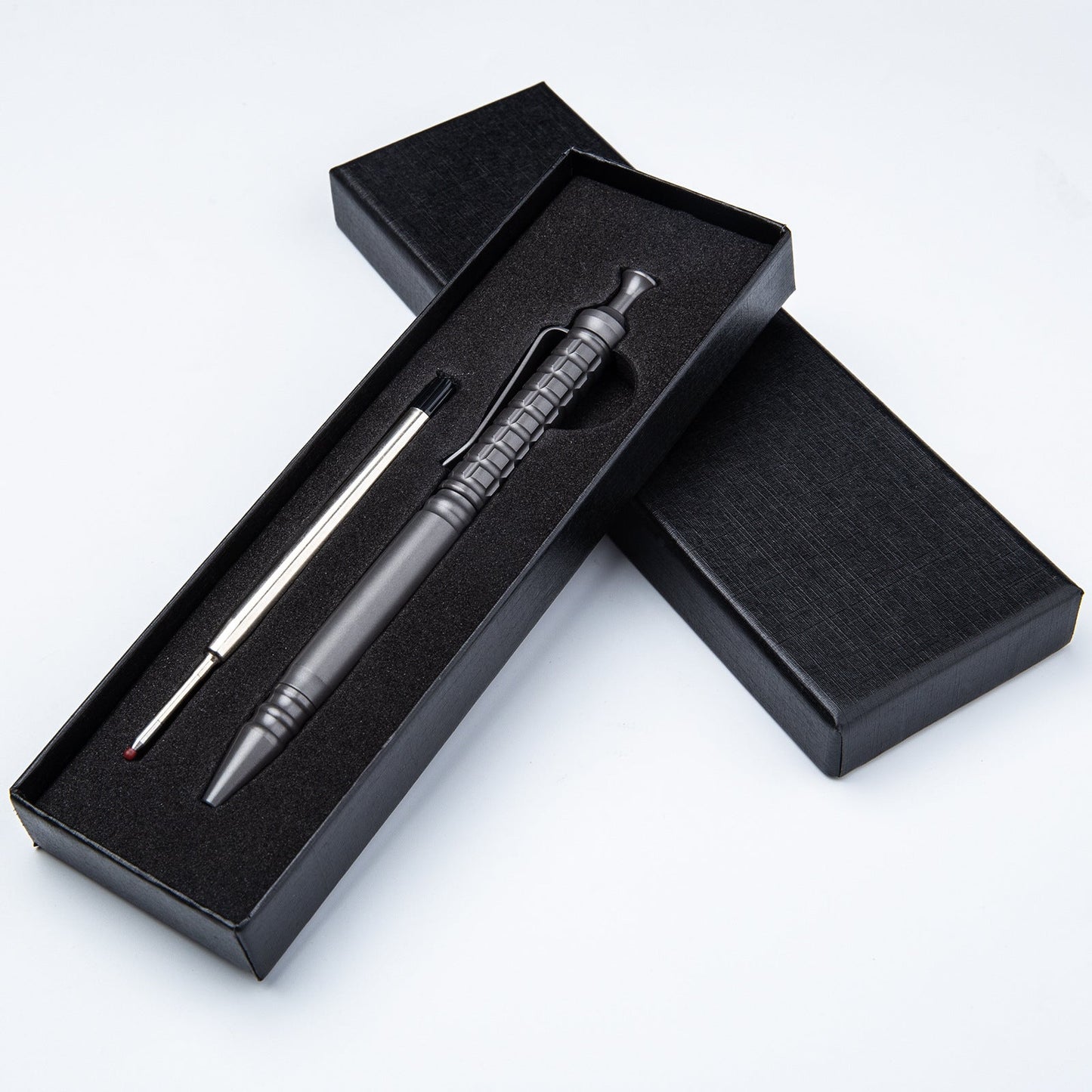 Obsidian Micro Pen – Mini Titanium Keychain Ballpoint