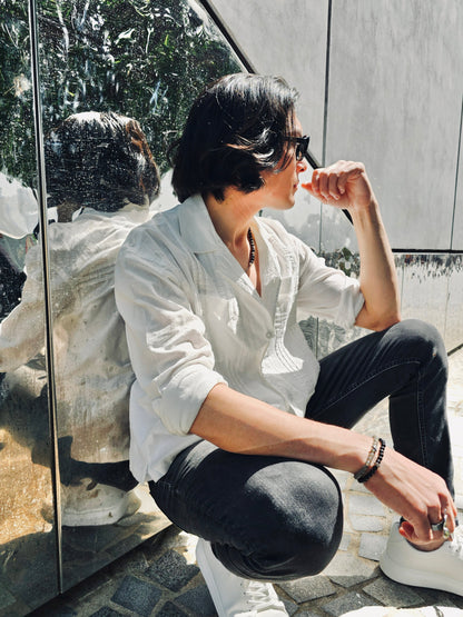 Obsidian Shield – Black Obsidian Beaded Bracelet