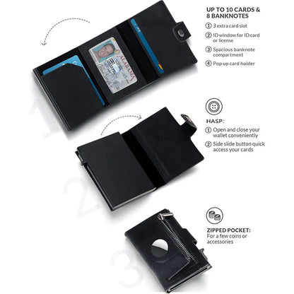 Obsidian Sentinel Wallet – RFID Blackout Slim