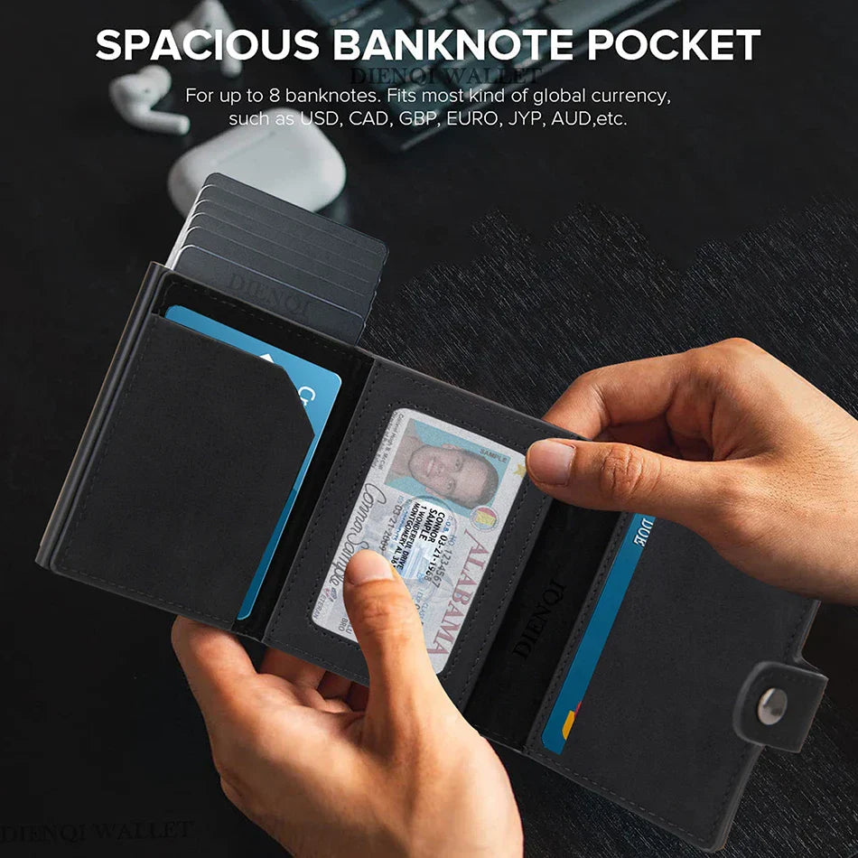 Obsidian Sentinel Wallet – RFID Blackout Slim