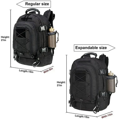 Obsidian Rampart Pack – 60L Blackout MOLLE Rucksack