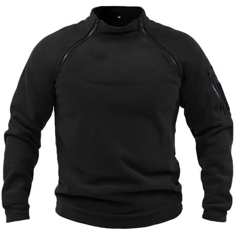 Obsidian Phantom Fleece – Tactical Blackout Pullover