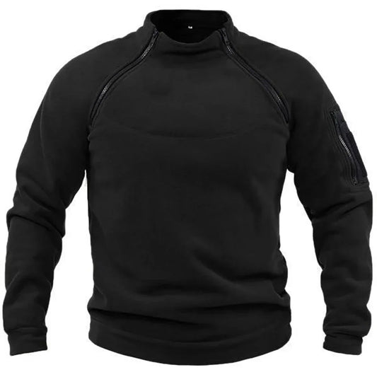 Obsidian Phantom Fleece – Tactical Blackout Pullover