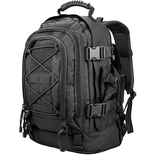 Obsidian Rampart Pack – 60L Blackout MOLLE Rucksack