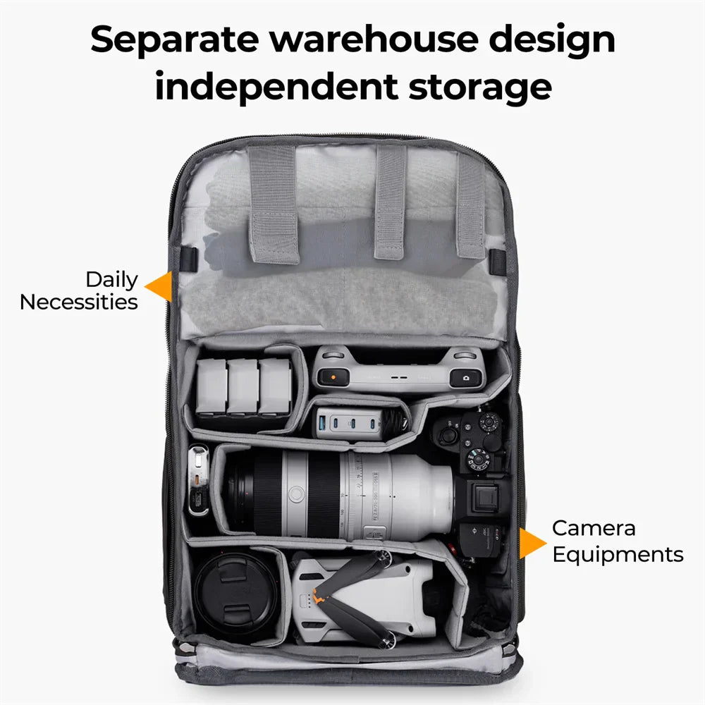 Obsidian Frame 20L – Blackout Pro Camera & Everyday Backpack