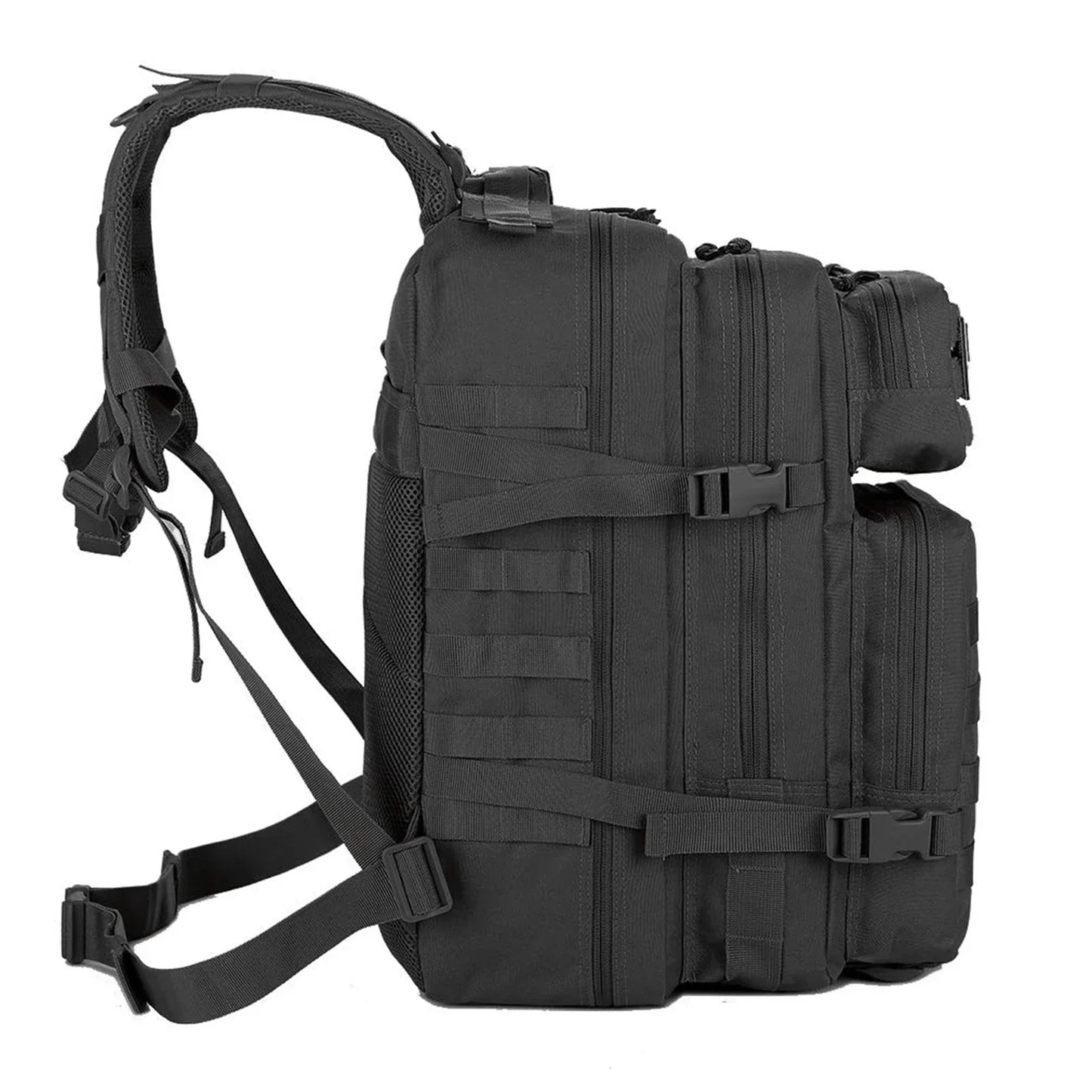 Obsidian Sentinel Pack – 45L Blackout MOLLE Rucksack